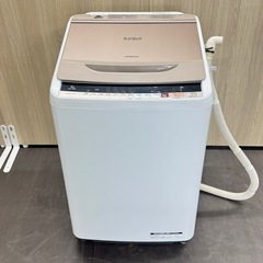 A1384🌟激安‼️日立　8.0K　全自動電気洗濯機BW-V80B🌟の画像