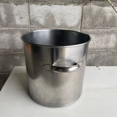 【那須町役場】給食　寸胴鍋　蓋無し　両手鍋【管理番号255】の画像