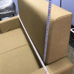 nt250723-002Z メーカー不明 sofa ソファ 茶色系 中古 2人掛け オフィス リビング の画像