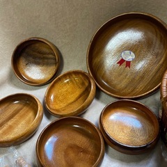 Karen Japan ボールサラダ　大　小　フォーク　カゴセットの画像