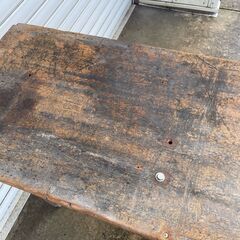 【那須町役場】アンティーク　昭和　木製学校長机古道具【管理番号258】の画像