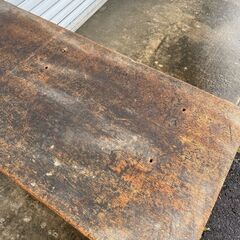 【那須町役場】アンティーク　昭和　木製学校長机古道具【管理番号259】の画像