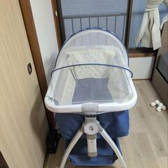 メッシュ蚊帳つき◎キャスター付きベビーベッド
の画像
