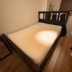 IKEA ヘムネス ダブルベッド 黒の画像