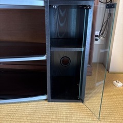 美品　ガラストップ　黒テレビ台の画像