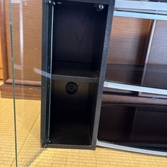 美品　ガラストップ　黒テレビ台の画像
