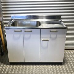 店頭引き渡し 中古 sunwave サンウェーブ キッチンセット 調理台 コンロ台 セット 家具の画像