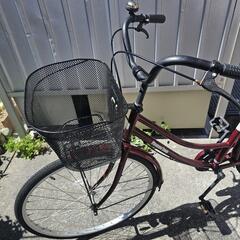 配達可 自転車 ママチャリ カゴ 鍵付き   の画像
