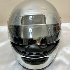 ＜美品♪＞フルフェイスヘルメット フリーサイズ シルバーの画像