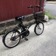 【京都発】京の楽チャリ　電動アシスト自転車　シュガードロップ　20インチ　黒の画像