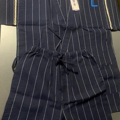涼しさ厳選　新品　甚平L しじら織りの画像