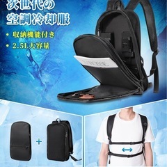 【新品未使用】電気で冷やすペルチェ冷却リュックの画像