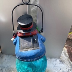 商談中　コストコ　中古品　雪だるま　オブジェの画像
