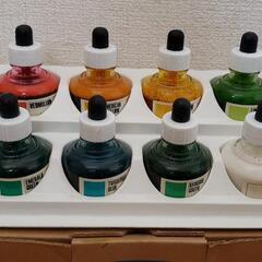 ホルベイン　ドローイング　インク　12色セット　HOLBEIN DRAWING INK 　+おまけ(ホルベイン　透明水彩絵具24色)の画像