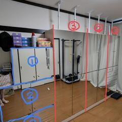 (値引き交渉可)全身鏡になる棚の画像