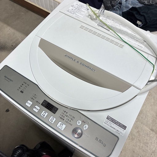 洗濯機 SHARP 2018年製 5.5kg