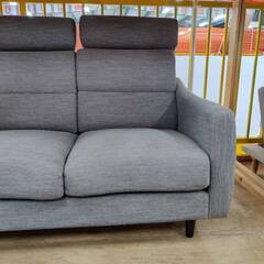 【愛品倶楽部柏店】NITORI ニトリ 2人掛けソファ コンパクトサイズ Nポケット 幅130cm ヘッドレスト2個&クッション1個の画像
