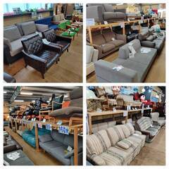 【愛品倶楽部柏店】NITORI ニトリ 2人掛けソファ コンパクトサイズ Nポケット 幅130cm ヘッドレスト2個&クッション1個の画像