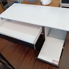 NITORI　キッチンカウンター　鏡面　ブラウン　ワイド　レンジボード　レンジ台　食器棚　ニトリ　サイズ（約）幅120×奥51×高85　　■近隣配送無料 買取GO‼　栄和店の画像