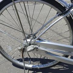 26インチ 🚲 中古 自転車 9,480円 🔁3段切替 🔑鍵新品 💡ライト付 新規防犯登録料コミ 848の画像