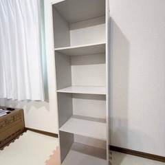 カラーボックス　4段 アイボリー 本棚にも　の画像