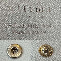 日本製ウルティマトーキョー二つ折り財布コンパクトウォレットさいふサイフ小銭入れ有レディースユニセックスメンズグレーグレイ灰色未使用の画像