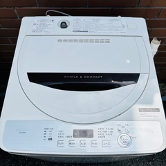 直接引き取り大歓迎‼️その場合は3,000円引き⭐︎大阪府下又は近郊は配送設置込み🉑SHARP 5.5kg 全自動洗濯機 ES-GE5B-T 2018年製/YMJ074-30の画像