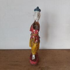 古美術　タイ　木彫　アンティークテイストの木彫りのオブジェの画像