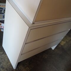 3段チェスト、白、美品、９０ｘ４５ｘ８０