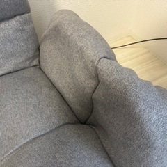 【引取限定】グレー ファブリックソファ モダン ニトリの画像