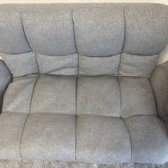 【引取限定】グレー ファブリックソファ モダン ニトリの画像