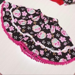 100サイズ  女の子用浴衣 兵児帯付きの画像