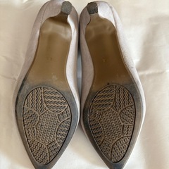 【使用頻度少】ヌバック調 パンプス 24.5cmの画像