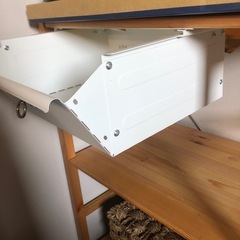 無印3段棚　ikeaの引き出しつきの画像