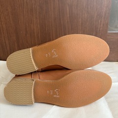 【試着のみ】ing 本革 ショートブーツ 24.5cmの画像