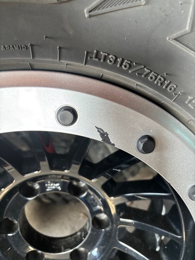 ランクル等に315/75Ｒ16タイヤアルミセット