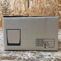 C(7385) 未使用品 ロックグラス 4個 275ml 東洋佐々木ガラスの画像