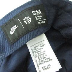 ( M-683 )NIKE ナイキ キャップ 帽子 ブルー 青 頭囲調節可能 中古の画像