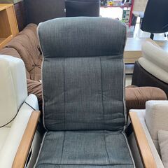 店頭引き渡し 中古 ドウシシャ フットレスト付き チェア グレー 肘置きの画像