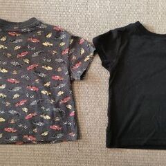 2枚セットカーズ総柄&ミッキープリント半袖Tシャツ90センチの画像