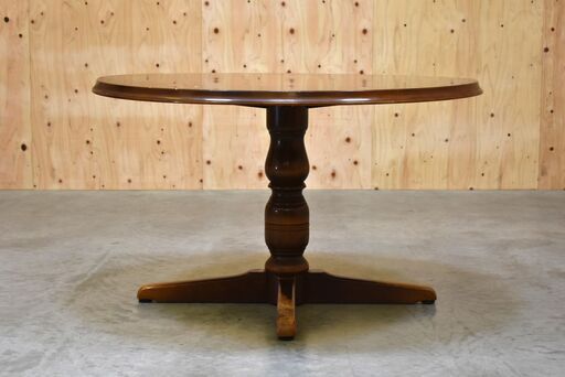 ヴィンテージ 飛騨産業 穂高 丸 ダイニングテーブル キツツキ 飛騨産業 / HIDA キツツキ ラウンド ダイニングテーブル ヴィンテージ