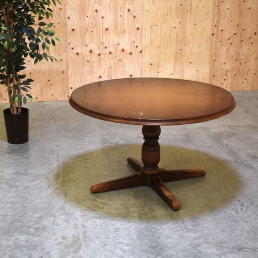 飛騨産業　キツツキ　穂高　ダイニングテーブル　円卓　USED 飛騨産業 / HIDA 穂高 ラウンドダイニングテーブル 中古 木 円 机 廃盤