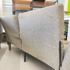 店頭引き渡し 中古 2人掛けソファー グレー 布 家具 一人暮らしの画像