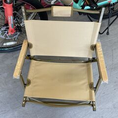 美品！ ディレクターチェア キャンプ アウトドア ミニ 折りたたみチェア 折り畳み イス ベージュ 札幌市手稲区の画像