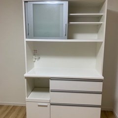 【松田家具】Nスプライトレンジ 1200 キッチンボード ホワイトの画像