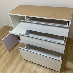 【松田家具】Nスプライトレンジ 1200 キッチンボード ホワイトの画像