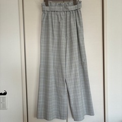 ワイドパンツ Sサイズ グレーチェックの画像