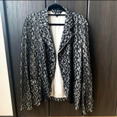 BLACK COMME des GARCONS ジャケット ブラック レース 古着 レア 希少　の画像