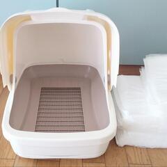 猫用システムトイレ　カバー付き　デオトイレ　システムトイレ用シート50枚セットの画像