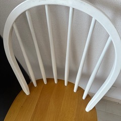 スピンドルバックチェア　
アンティークチェア　ウィンザーチェア　白い椅子の画像